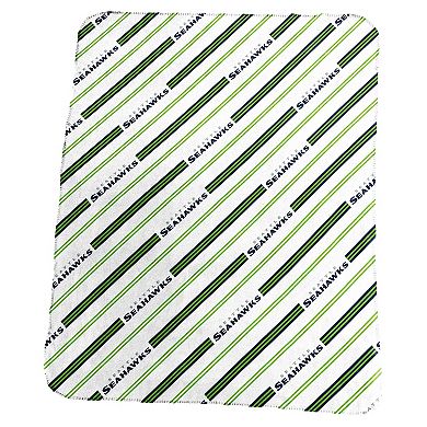 Seattle Seahawks Classic Vertical Stripe Fleece Throw Blanket