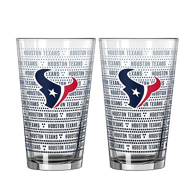 Logo Brands Houston Texans Two-Pack Chant Fade 16oz. Pint Glass Set