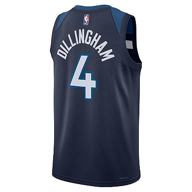 Unisex Nike Rob Dillingham Navy Minnesota Timberwolves Swingman Jersey - Icon Edition
