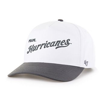 Men's '47 White Miami Hurricanes Two-Tone Hitch Adjustable Hat