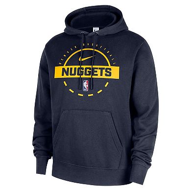 Men's Nike Navy Denver Nuggets 2025/26 Authentic Practice Club Pullover Hoodie