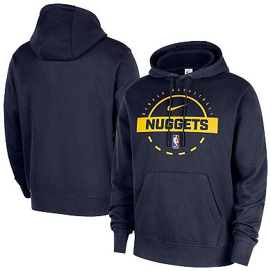 Men's Nike Navy Denver Nuggets 2025/26 Authentic Practice Club Pullover Hoodie