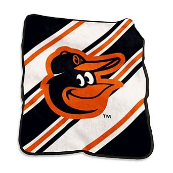 Baltimore Orioles Raschel Stripe Throw Blanket
