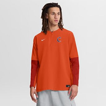 Men's Nike Orange Clemson Tigers Dugout Dri-FIT Quarter-Zip Long Sleeve Windshirt