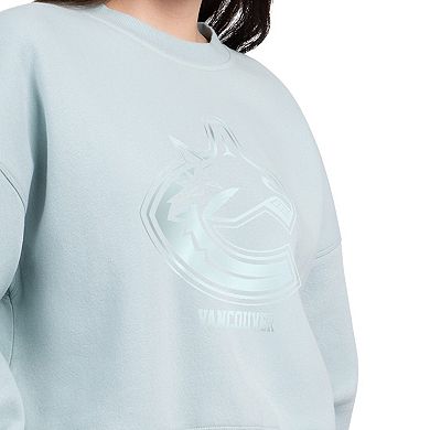 Women's Starter Green Vancouver Canucks Boxy Crewneck Sweatshirt
