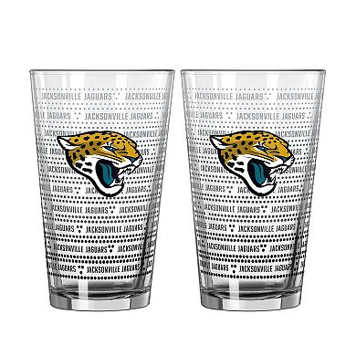 Logo Brands Jacksonville Jaguars Two-Pack Chant Fade 16oz. Pint Glass Set