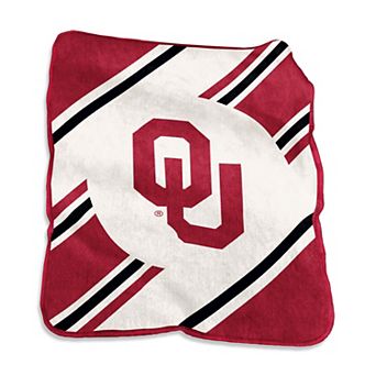 Oklahoma Sooners Raschel Stripe Throw Blanket