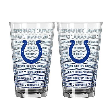 Logo Brands Indianapolis Colts Two-Pack Chant Fade 16oz. Pint Glass Set