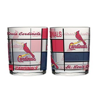 Logo Brands St. Louis Cardinals 12oz. Quilted Stained Two-Pack Rocks Glass Set