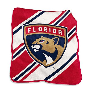 Florida Panthers Raschel Stripe Throw Blanket