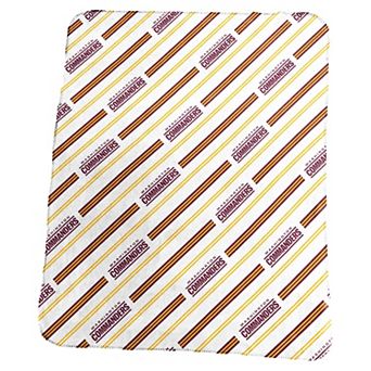 Washington Commanders Classic Vertical Stripe Fleece Throw Blanket