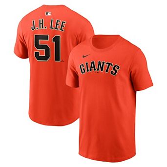 Men's Nike Jung Hoo Lee Orange San Francisco Giants Name & Number T-Shirt