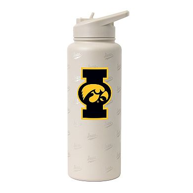 Logo Brands Iowa Hawkeyes 34oz. Sand Ghost Quencher Bottle