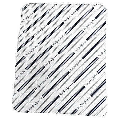 New York Yankees Classic Vertical Stripe Fleece Throw Blanket