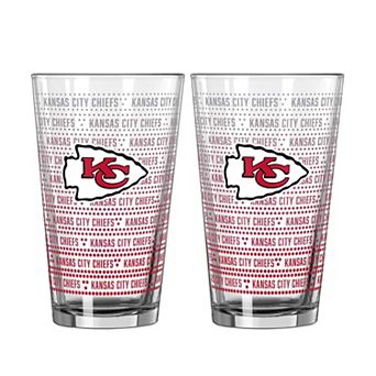 Logo Brands Kansas City Chiefs Two-Pack Chant Fade 16oz. Pint Glass Set
