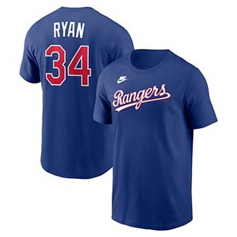 Men's Nike Nolan Ryan Royal Texas Rangers Cooperstown Collection Name & Number T-Shirt