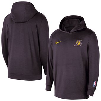 Men's Nike Black Los Angeles Lakers Authentic Practice Yoga Restore Dri-Fit Pullover Hoodie