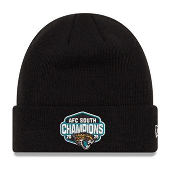 Men's New Era Black Jacksonville Jaguars 2025 AFC South Division Champions Cuffed Knit Hat