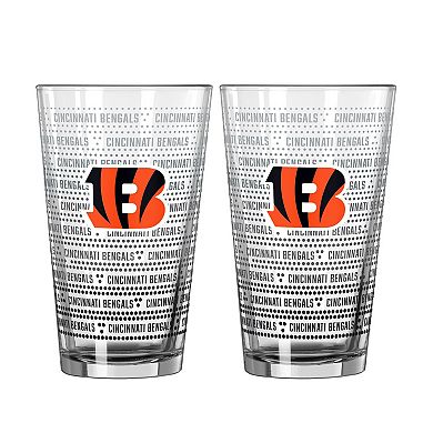 Logo Brands Cincinnati Bengals Two-Pack Chant Fade 16oz. Pint Glass Set