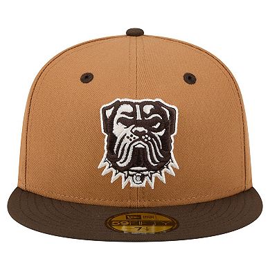 Men's New Era Light Brown/Dark Brown Cleveland Browns Two-Tone Walnut 59FIFTY Fitted Hat