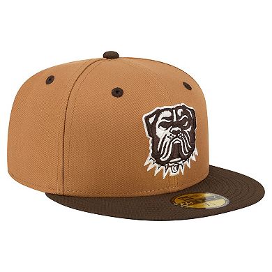 Men's New Era Light Brown/Dark Brown Cleveland Browns Two-Tone Walnut 59FIFTY Fitted Hat