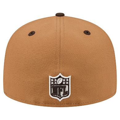 Men's New Era Light Brown/Dark Brown Cleveland Browns Two-Tone Walnut 59FIFTY Fitted Hat