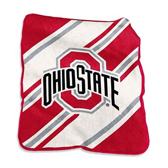 Ohio State Buckeyes Raschel Stripe Throw Blanket