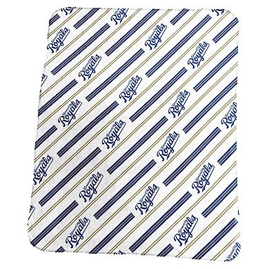 Kansas City Royals Classic Vertical Stripe Fleece Throw Blanket