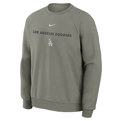 Men's Nike Gray Los Angeles Dodgers Statement Primary Raglan Dri-FIT Sweatshirt