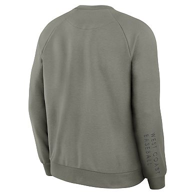 Men's Nike Gray Los Angeles Dodgers Statement Primary Raglan Dri-FIT Sweatshirt