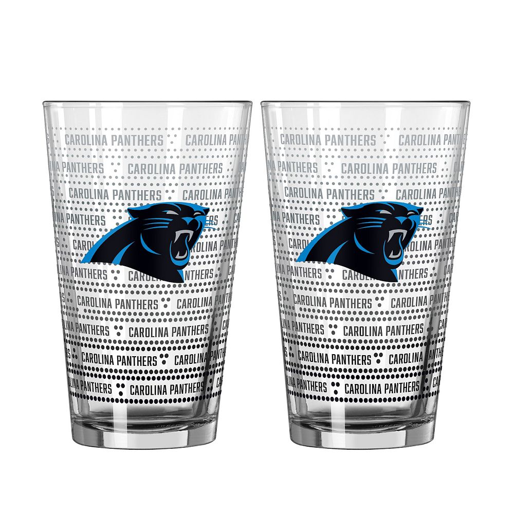 Logo Brands Carolina Panthers Two-Pack Chant Fade 16oz. Pint Glass Set