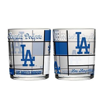 Logo Brands Los Angeles Dodgers 12oz. Quilted Stained Two-Pack Rocks Glass Set