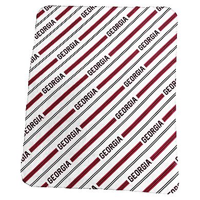Georgia Bulldogs Classic Vertical Stripe Fleece Throw Blanket