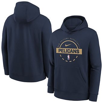 Youth Nike Navy New Orleans Pelicans 2025/26 Club Fleece Practice Hoodie