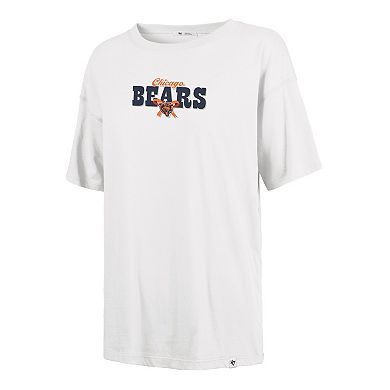 Women's '47 White Chicago Bears Bow & Banner Sadie T-Shirt