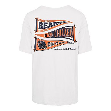 Women's '47 White Chicago Bears Bow & Banner Sadie T-Shirt