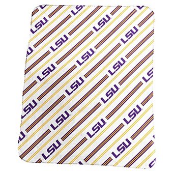 LSU Tigers Classic Vertical Stripe Fleece Throw Blanket
