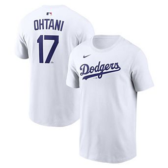 Men's Nike Shohei Ohtani White Los Angeles Dodgers Name & Number T-Shirt