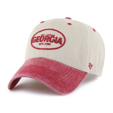Men's '47 Cream Georgia Bulldogs Breaking Trail Clean Up Adjustable Hat