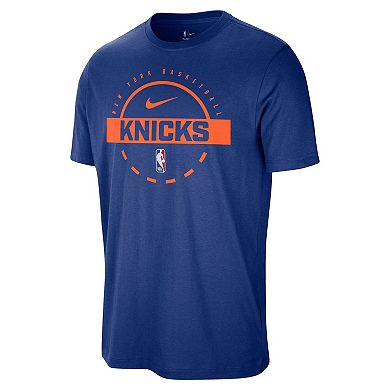 Men's Nike Blue New York Knicks Authentic Practice T-Shirt