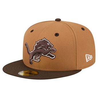 Men's New Era Light Brown/Dark Brown Detroit Lions Two-Tone Walnut 59FIFTY Fitted Hat