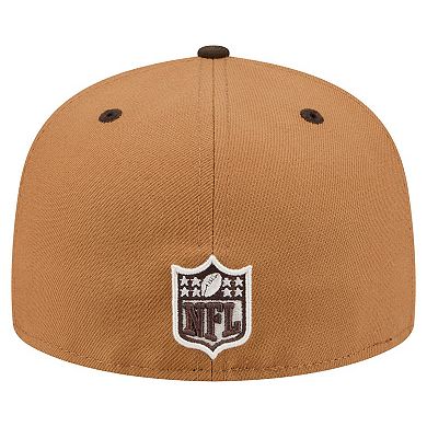 Men's New Era Light Brown/Dark Brown Detroit Lions Two-Tone Walnut 59FIFTY Fitted Hat