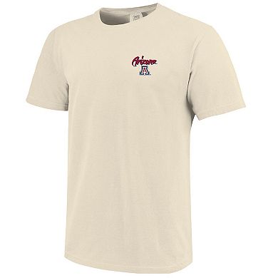 Men's Image One Natural Arizona Wildcats Comfort Colors Hand-Drawn Campus Stack T-Shirt