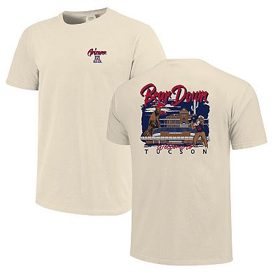 Men's Image One Natural Arizona Wildcats Comfort Colors Hand-Drawn Campus Stack T-Shirt