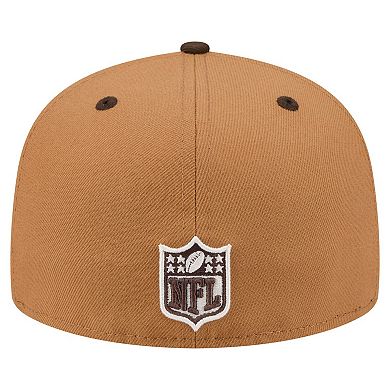 Men's New Era Light Brown/Dark Brown Green Bay Packers Two-Tone Walnut 59FIFTY Fitted Hat