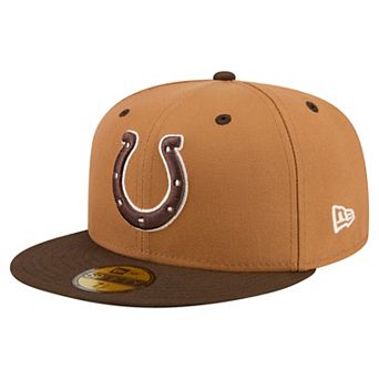 Men's New Era Light Brown/Dark Brown Indianapolis Colts Two-Tone Walnut 59FIFTY Fitted Hat