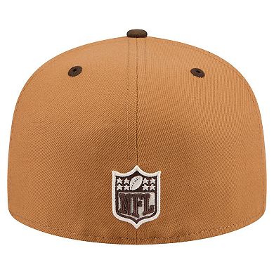 Men's New Era Light Brown/Dark Brown Indianapolis Colts Two-Tone Walnut 59FIFTY Fitted Hat