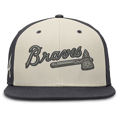 Men's Nike Anthracite Atlanta Braves Dri-FIT True Fitted Hat