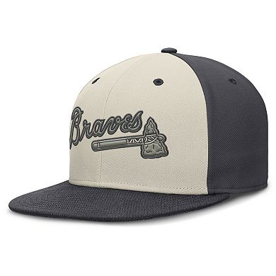 Men's Nike Anthracite Atlanta Braves Dri-FIT True Fitted Hat