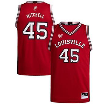 Men's adidas Donovan Mitchell Red Louisville Cardinals Replica Swingman Jersey